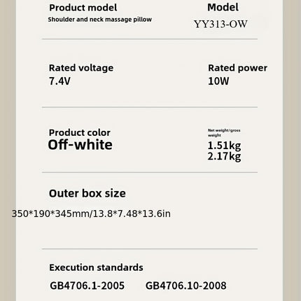 Electric Massage Pillow Blue