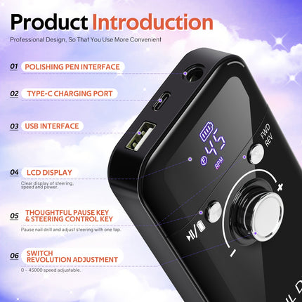 Electric Nail Drill Set