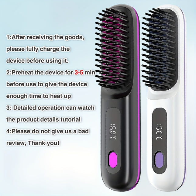 Cordless Hair Straightener Brush
