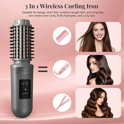 Cordless Hair Curling And Brush
