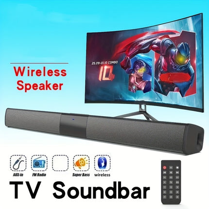 Wireless Soundbar Featuring FM Radio And AUX Input