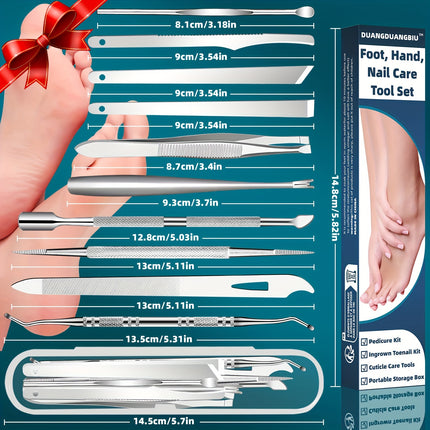 Steel Ingrown Toenail & Cuticle Removal Kit