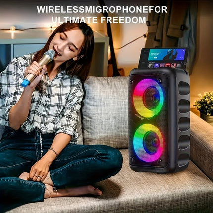 Portable Wireless Speaker with 2 Microphones
